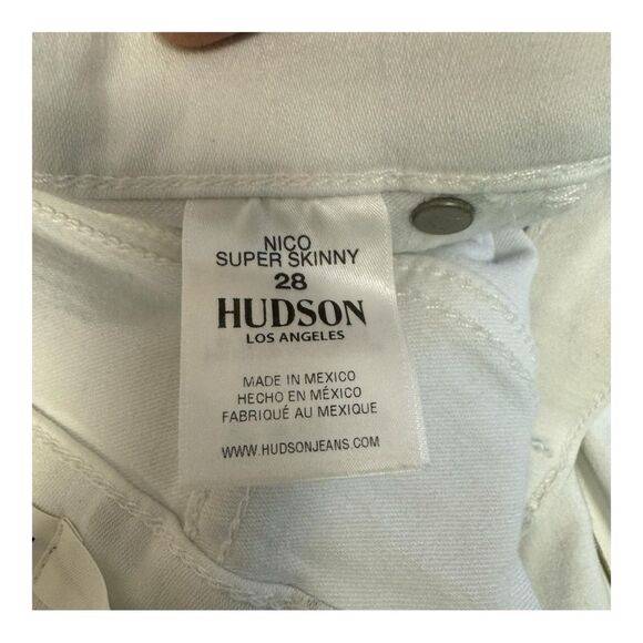 Hudson Jeans Nico Mid Rise Super Skinny Distressed Ankle Denim - Picture 5 of 8